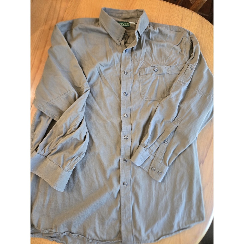 Kevins Plantation Collection Mens Button Up Tan Size XLT
